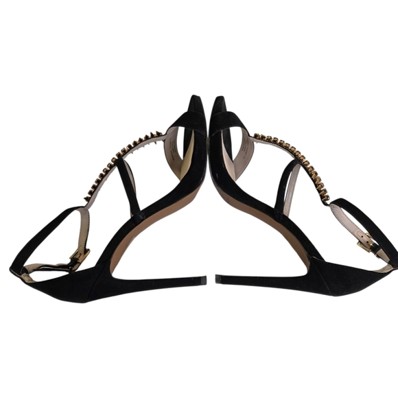 Charles & Keith Collection Suede gold Fishbone style front Sandals - Picture 4 of 10